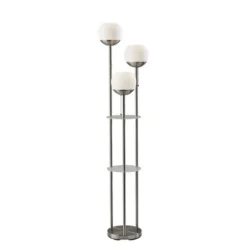 Kirkland's Home Silver Globe 3-Light Shelf Floor Lamp- Floor Lamps