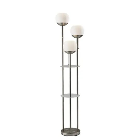 Kirkland's Home Silver Globe 3-Light Shelf Floor Lamp- Floor Lamps