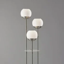 Kirkland's Home Silver Globe 3-Light Shelf Floor Lamp- Floor Lamps
