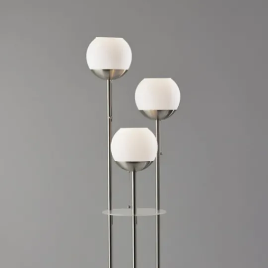 Kirkland's Home Silver Globe 3-Light Shelf Floor Lamp- Floor Lamps