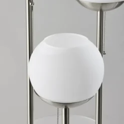 Kirkland's Home Silver Globe 3-Light Shelf Floor Lamp- Floor Lamps