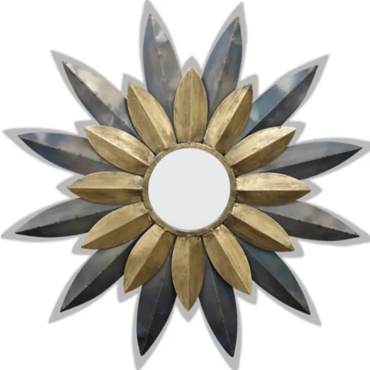 Kirkland's Home Silver Gold Starstruck Burst Metal Wall Mirror- Decorative Mirrors