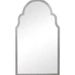 Kirkland's Home Silver Leaf Iron Arch Top Mirror- Decorative Mirrors