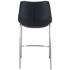 Kirkland's Home Silver Leather Counter Stools, Set Of 2- Bar Stools & Counter Height Stools