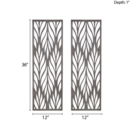 Kirkland's Home Silver Madison Park Florian Wall Plaques, Set Of 2- Wall Plaques