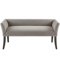Kirkland's Home Silver Melinda Accent Bench- Benches & Ottomans