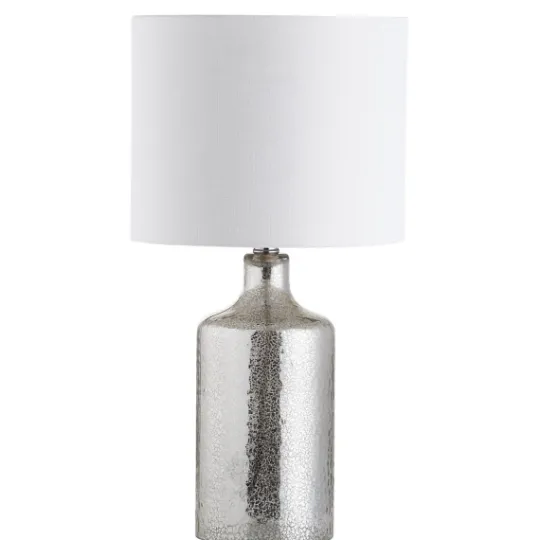 Kirkland's Home Silver Mercury Glass Cylinder Table Lamp- Table Lamps