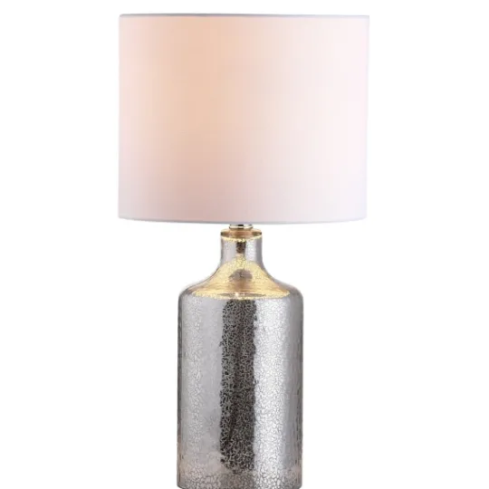 Kirkland's Home Silver Mercury Glass Cylinder Table Lamp- Table Lamps