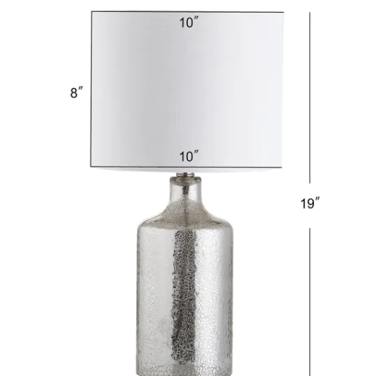 Kirkland's Home Silver Mercury Glass Cylinder Table Lamp- Table Lamps