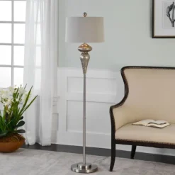 Kirkland's Home Silver Mercury Glass Floor Lamp, Set Of 2- Floor Lamps