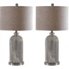 Kirkland's Home Silver Mercury Glass Ribbed Table Lamps, Set Of 2- Table Lamps