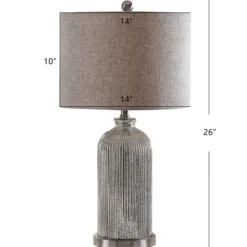 Kirkland's Home Silver Mercury Glass Ribbed Table Lamps, Set Of 2- Table Lamps