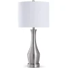 Kirkland's Home Silver Metal Taper Table Lamp- Table Lamps