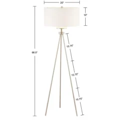 Kirkland's Home Silver Metal Tripod Floor Lamp- Floor Lamps