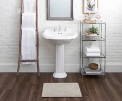 Kirkland's Home Silver Reversible Cotton Bath Mat, 45 In.- Bathroom Rugs