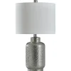 Kirkland's Home Silver Selena Hammered Table Lamp- Table Lamps