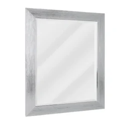 Kirkland's Home Silver Textured Chrome Framed Wall Mirror- Framed Mirrors