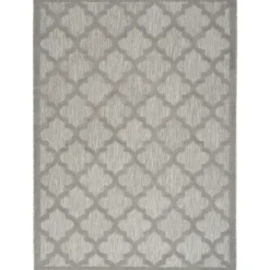 Kirkland's Home Silver Trellis Indoor/Outdoor Area Rug, 5X7- Outdoor Rugs