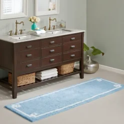 Kirkland's Home Simple Trim Cotton Tufted Bath Mat, 72 In.- Bathroom Rugs