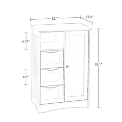 Kirkland's Home Single Door 3-Drawer Cabinet- Cabinets & Sideboards