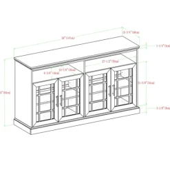 Kirkland's Home Slate Glass Door Classic Tv Stand- Tv Stands & Media Consoles