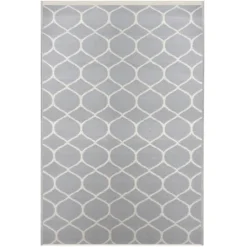 Kirkland's Home Slate Honeycomb Outdoor Area Rug, 4X6- Outdoor Rugs