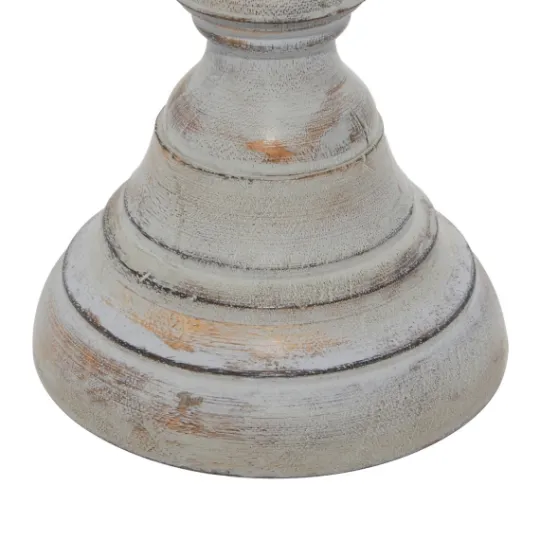 Kirkland's Home Slate Rustic Mango Wood 3-Pc. Candle Holder Set- Candle Holders