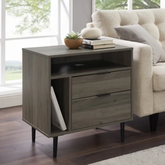 Kirkland's Home Slate Side Table With Cubbies- Accent & End Tables