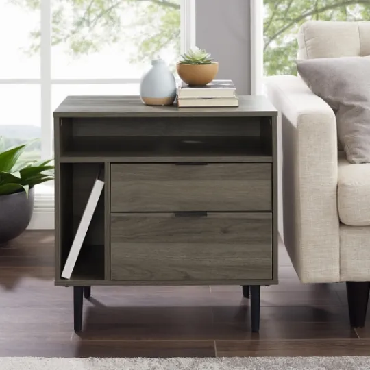 Kirkland's Home Slate Side Table With Cubbies- Accent & End Tables