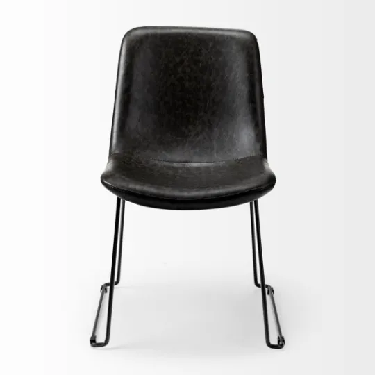 Kirkland's Home Slate Vegan Leather Bucket Dining Chairs, Set Of 2- Dining Chairs