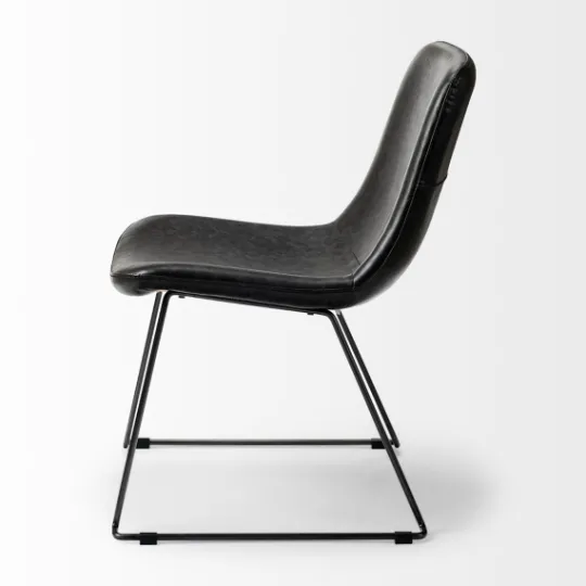 Kirkland's Home Slate Vegan Leather Bucket Dining Chairs, Set Of 2- Dining Chairs
