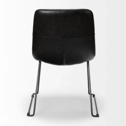 Kirkland's Home Slate Vegan Leather Bucket Dining Chairs, Set Of 2- Dining Chairs