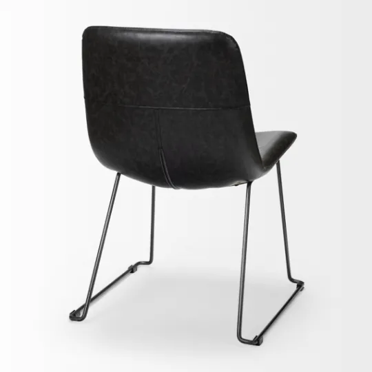 Kirkland's Home Slate Vegan Leather Bucket Dining Chairs, Set Of 2- Dining Chairs