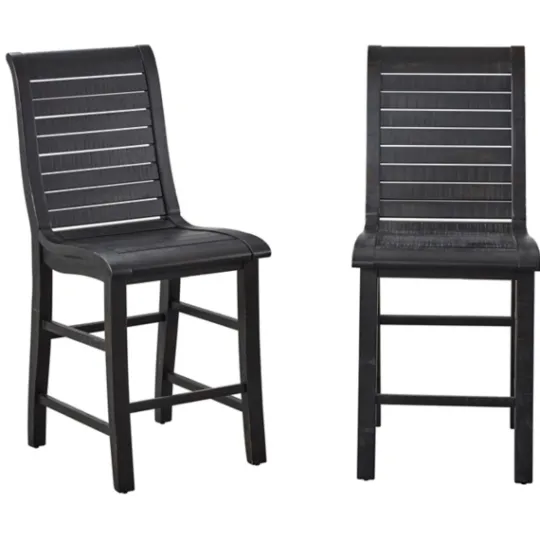 Kirkland's Home Slatted Counter Stools, Set Of 2- Bar Stools & Counter Height Stools