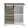 Kirkland's Home Slatted Sliding Barn Door White And Cabinet- Cabinets & Sideboards