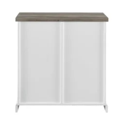 Kirkland's Home Slatted Sliding Barn Door White And Cabinet- Cabinets & Sideboards
