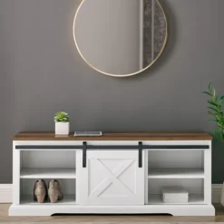 Kirkland's Home Sliding Barn Door Bench- Entryway Furniture