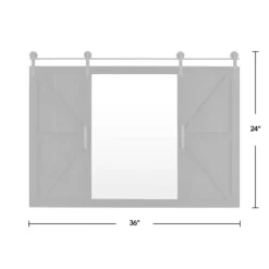 Kirkland's Home Sliding Barn Door Wall Mirror- Decorative Mirrors