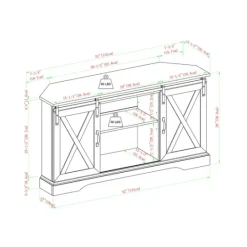 Kirkland's Home Sliding Barn Doors Corner Tv Stand- Tv Stands & Media Consoles
