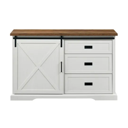 Kirkland's Home Sliding Door And 3-Drawer Sideboard- Cabinets & Sideboards