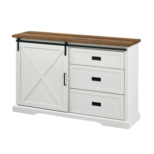 Kirkland's Home Sliding Door And 3-Drawer Sideboard- Cabinets & Sideboards