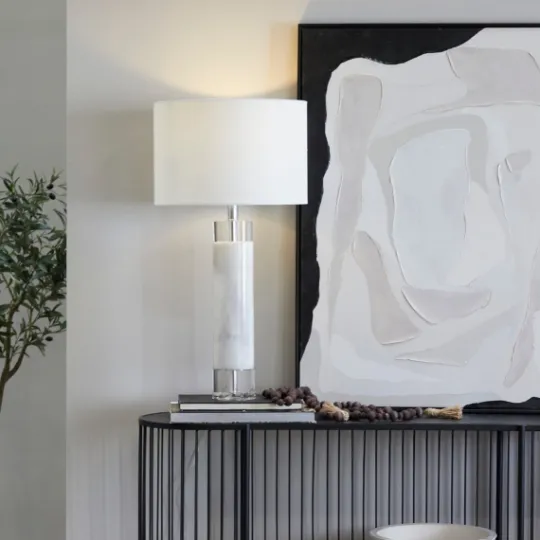 Kirkland's Home Slim Marble Table Lamp- Table Lamps