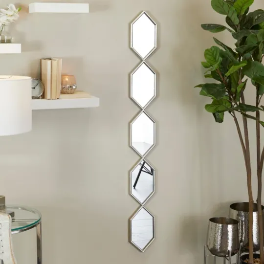 Kirkland's Home Slim Stacked Hexagons Wall Mirror- Decorative Mirrors