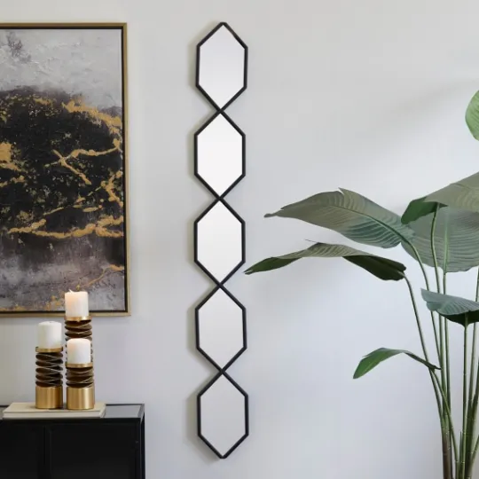 Kirkland's Home Slim Stacked Hexagons Wall Mirror- Decorative Mirrors