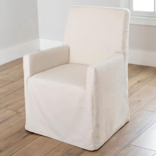 Kirkland's Home Slipcover Track Arm Dining Chair- Dining Chairs
