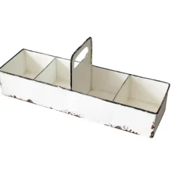 Kirkland's Home Slotted Enamel Tray- Decorative Trays