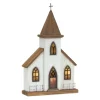 Kirkland's Home Small Wooden Church Tabletop Statue- Statues & Figurines