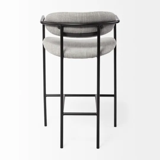 Kirkland's Home Smoke Arm Rest Upholstered Counter Stool- Bar Stools & Counter Height Stools