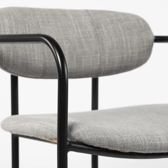Kirkland's Home Smoke Arm Rest Upholstered Counter Stool- Bar Stools & Counter Height Stools