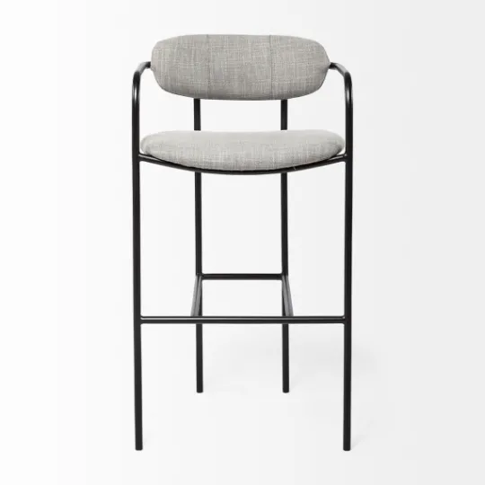 Kirkland's Home Smoke Arm Rest Upholstered Bar Stool- Bar Stools & Counter Height Stools